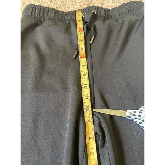 DKNY Y2LK Trrack Pants Womens Medium Black Logo Flare Hem City Athleisure - Picture 8 of 11